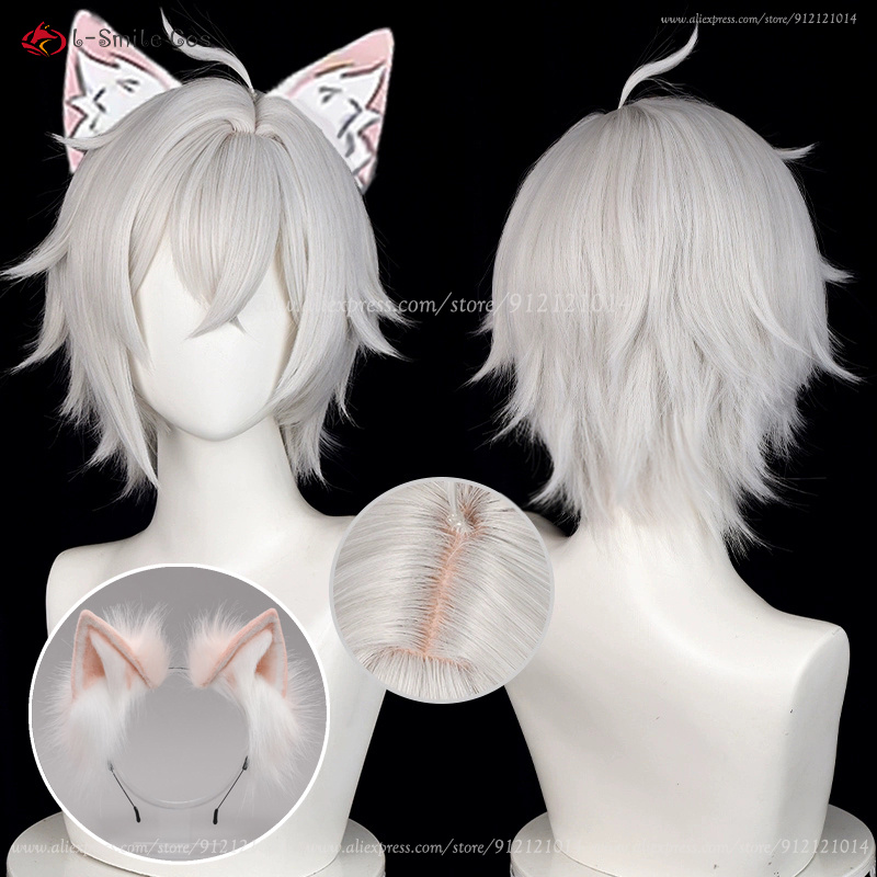 Men Accessories Silver - ZZZ セスローレーウィッグ 30 センチメートルシルバーホワイトウィッグ男性女性コスプレアニメウィッグ耐熱人工毛ハロウィン