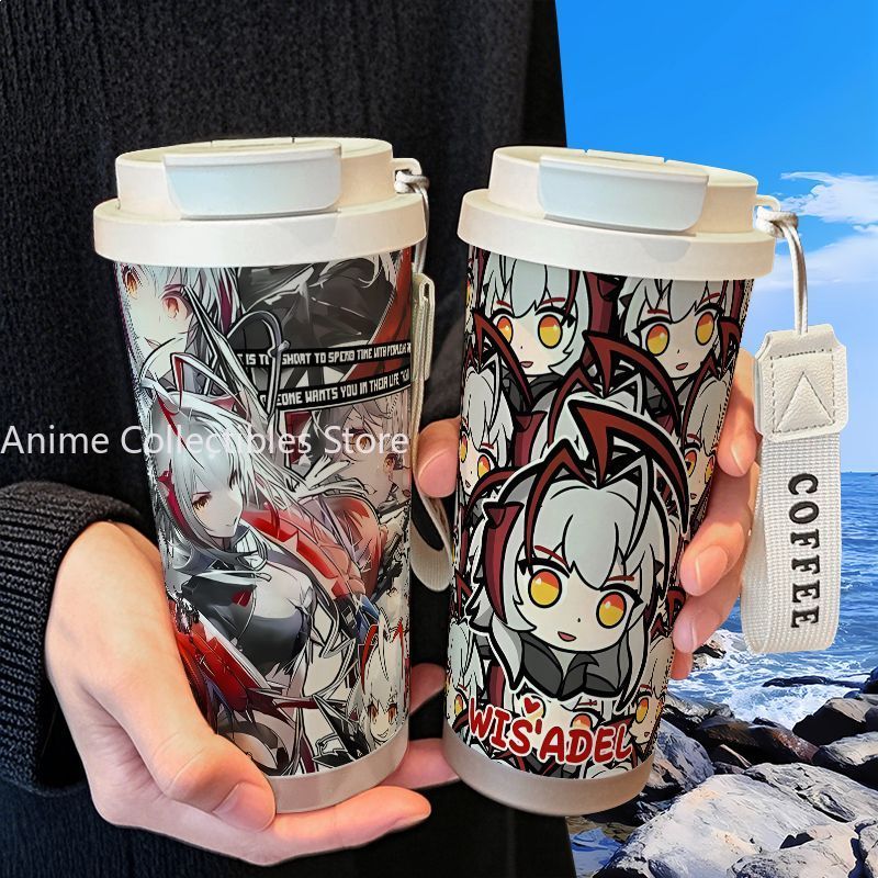 Flask Stainless Steel - 520 ミリリットルかわいいクリエイティブウォーターボトルウォーターカップアークナイツウィシャデルアニメストローウォーターカップ大容量コーヒーカップ