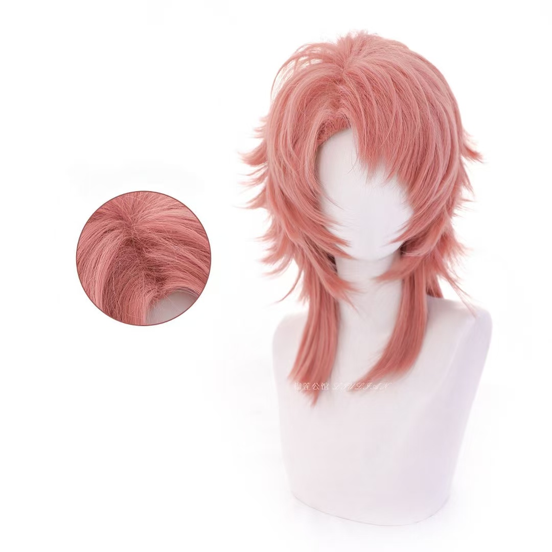 サビト コスプレウィッグ ピンク オレンジ マルレット ウル - Mens Accessories Style のレビューと価格