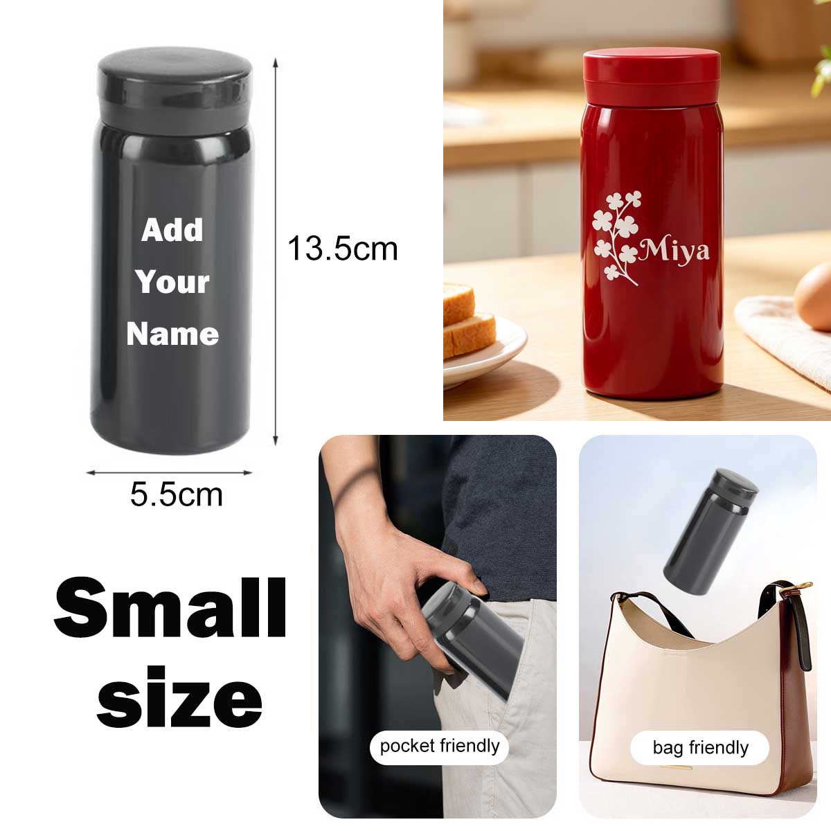 ステンレス製断熱スリムポケットサイズフラスコ、カスタマイズミ - Flask Stainless Steel のレビューと価格
