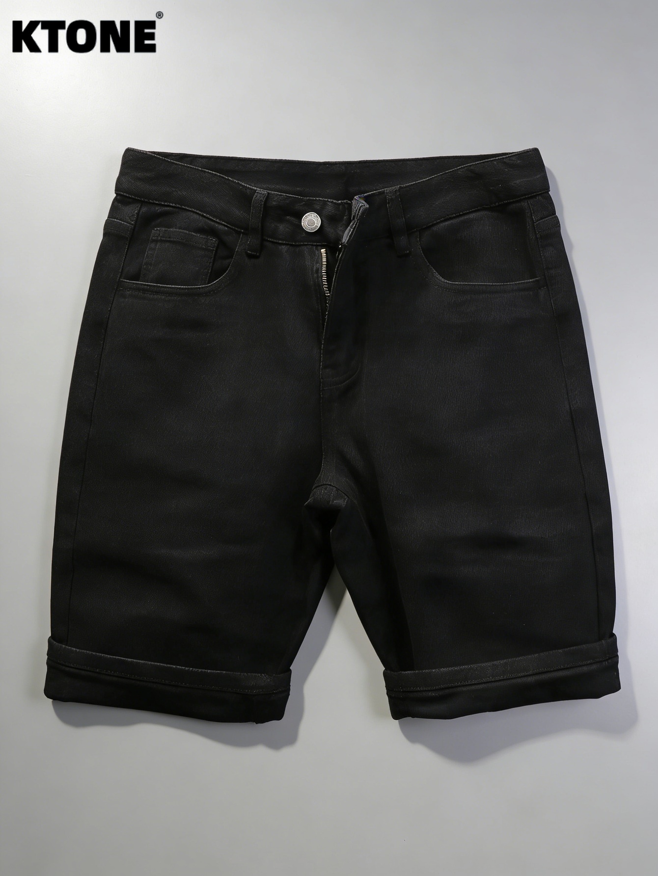プレーンジーンズ ブラック スリムデニムショーツ 男性用 ラ - Mens Accessories Style のレビューと価格