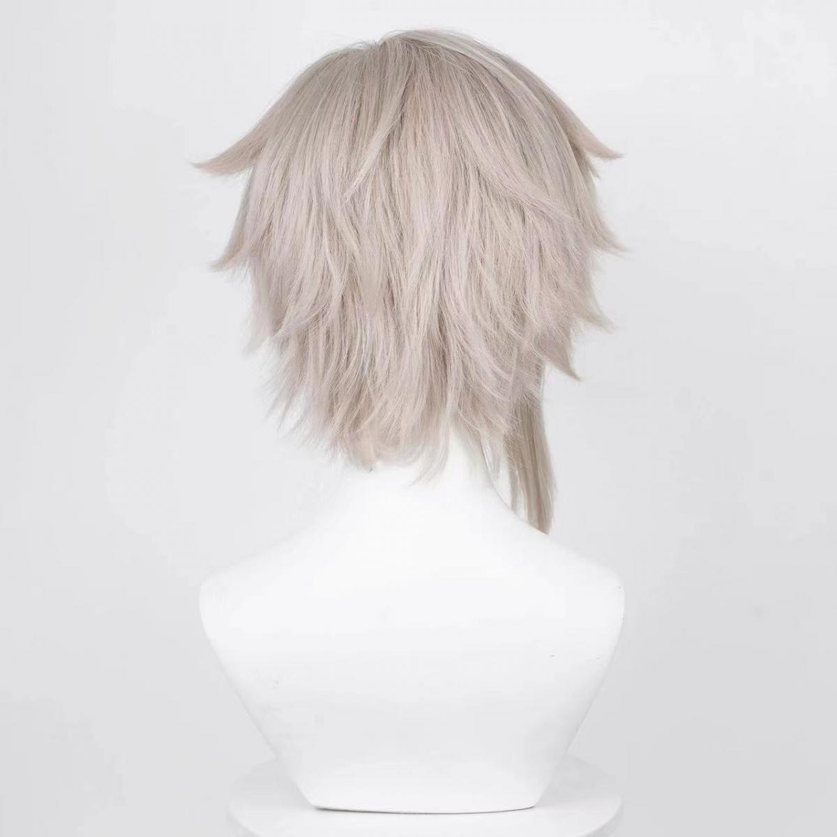 コミックメンズ中島敦コスプレウィッグマンシルバーショートヘア - Men Accessories Silver のレビューと価格