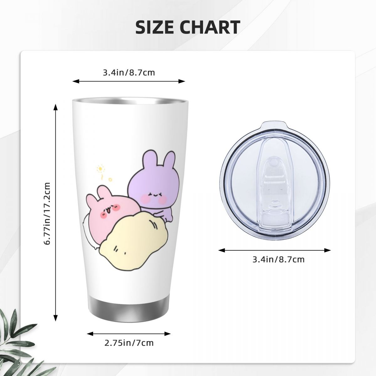 Asamimichaan キュートアサミミ 20オンス ステ - Flask Stainless Steel のレビューと価格