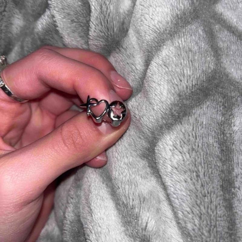 パンクヒップホップ ホローハート歯キャップ 女性男性用 ヴィ - Men Accessories Silver のレビューと価格