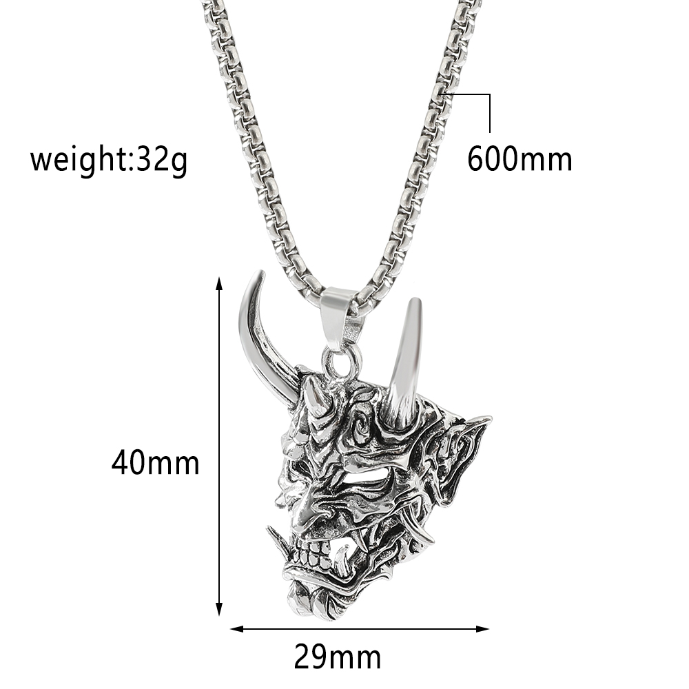 ハンサムラスカルゴーストマスクペンダントネックレスゴールド& - Men Accessories Silver のレビューと価格