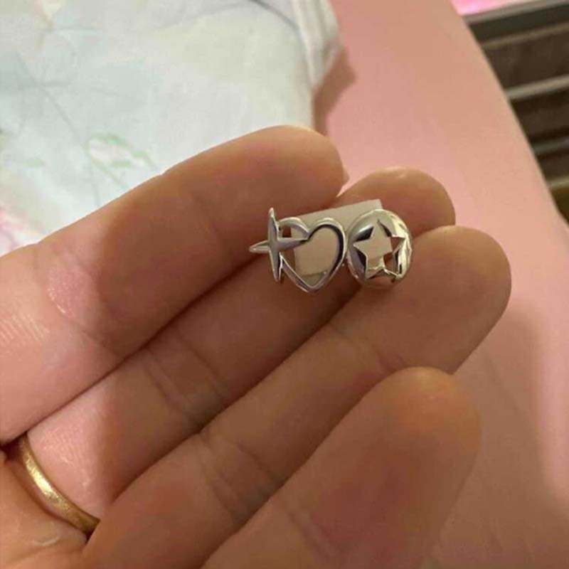 パンクヒップホップ ホローハート歯キャップ 女性男性用 ヴィ - Men Accessories Silver のレビューと価格