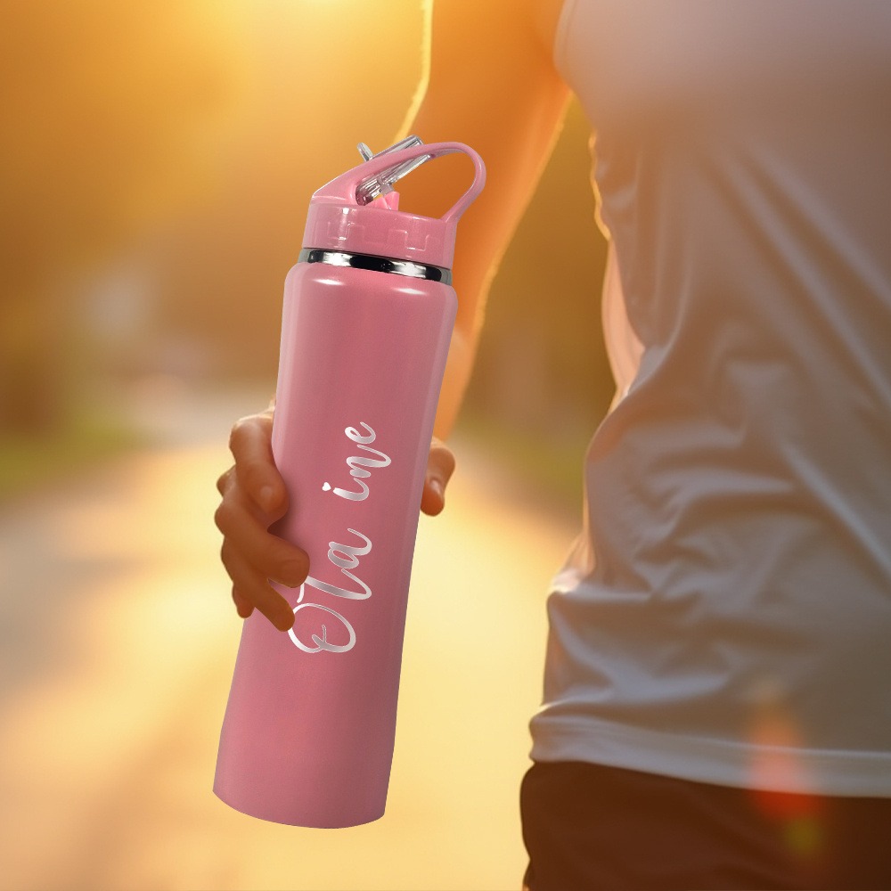 ストロー付きパーソナライズされた断熱ステンレススチールウォー - Flask Stainless Steel のレビューと価格